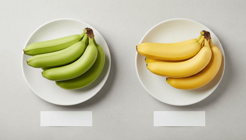 green banana vs yellow banana resistant starch comparison