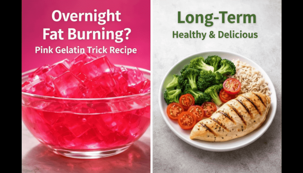 dr oz pink gelatin trick recipe tiktok viral dessert spoon close up