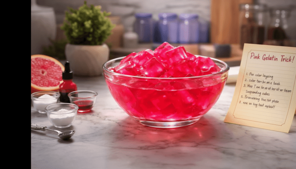 dr oz pink gelatin trick recipe low calorie dessert in glass bowl