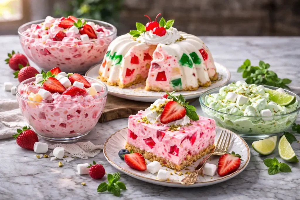 jello and marshmallow recipes creamy dessert variations with mold and fluff salad