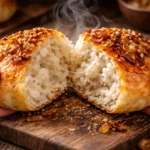 soft chewy onion roll interior fluffy crumb steam