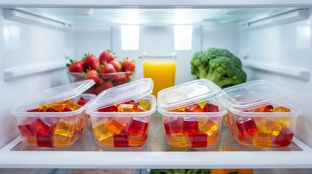 gelatin weight loss recipe reese witherspoon meal prep containers stored in refrigerator