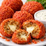 crispy hot cheeto boudin balls with melted cheese cajun appetizer