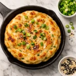 LQQM puff paratha chive onion flatbread cooking methods skillet oven air fryer