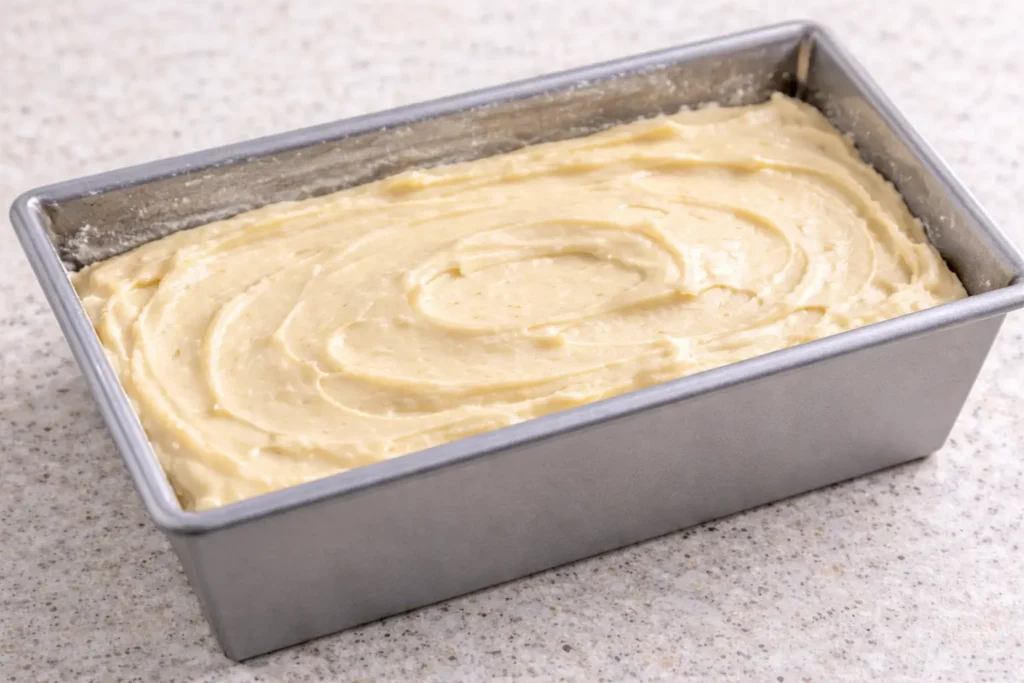 Mixing pound cake batter step by step creamy texture