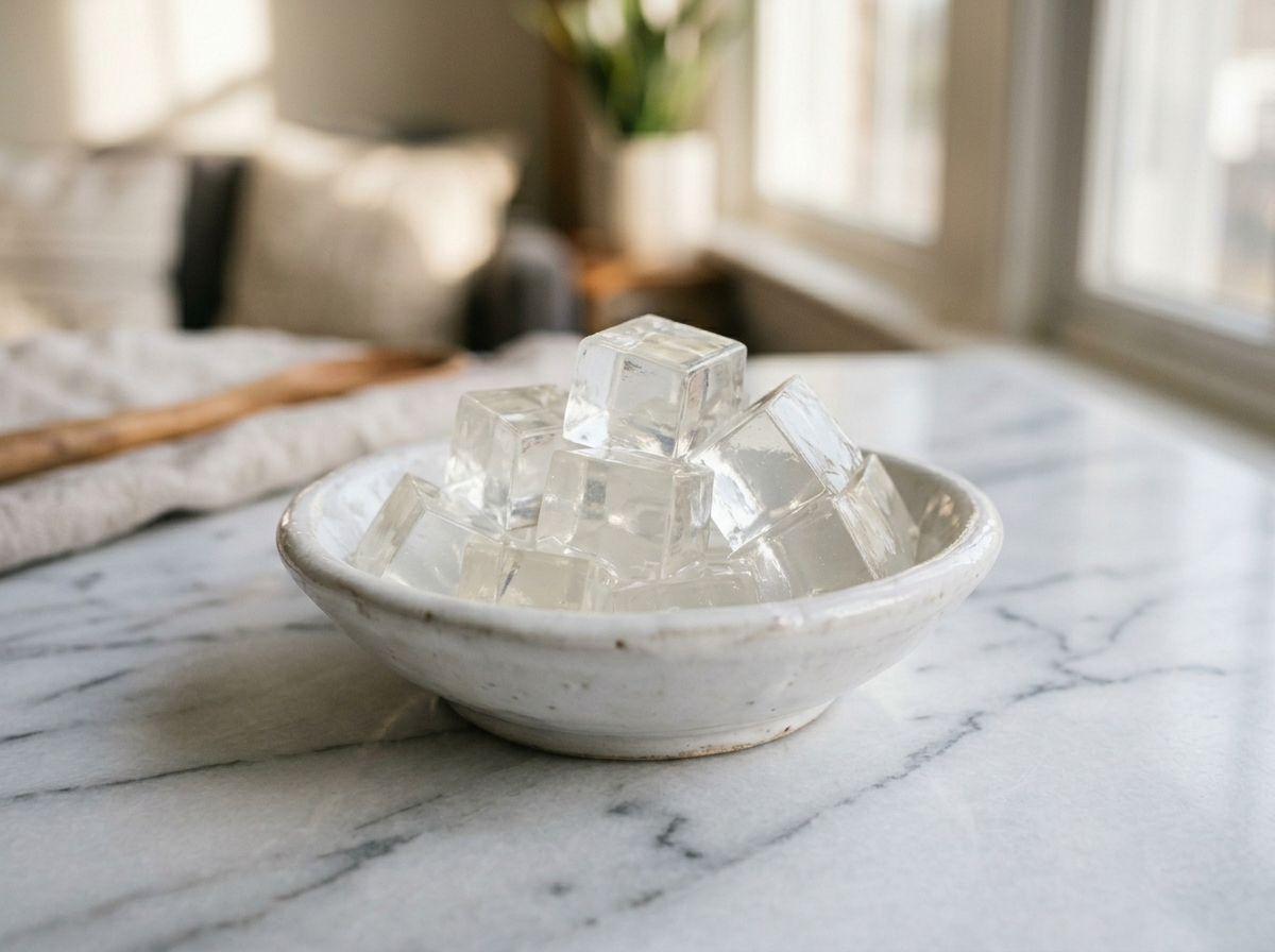 how long does gelatin take to set clear cubes white marble