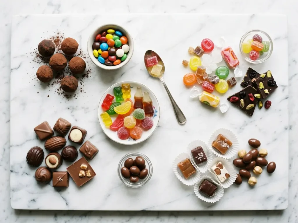 candy comparison mms vs gummy gelatin free chocolate marble