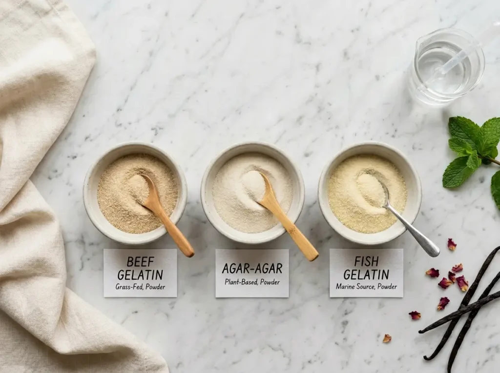 beef gelatin benefits vs agar fish gelatin comparison white marble
