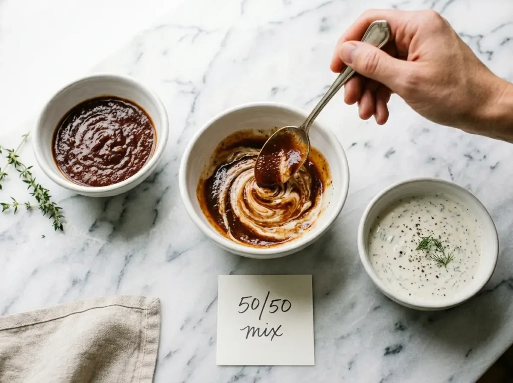 bob evans wildfire salad recipe 2 ingredient bbq ranch dressing on white marble
