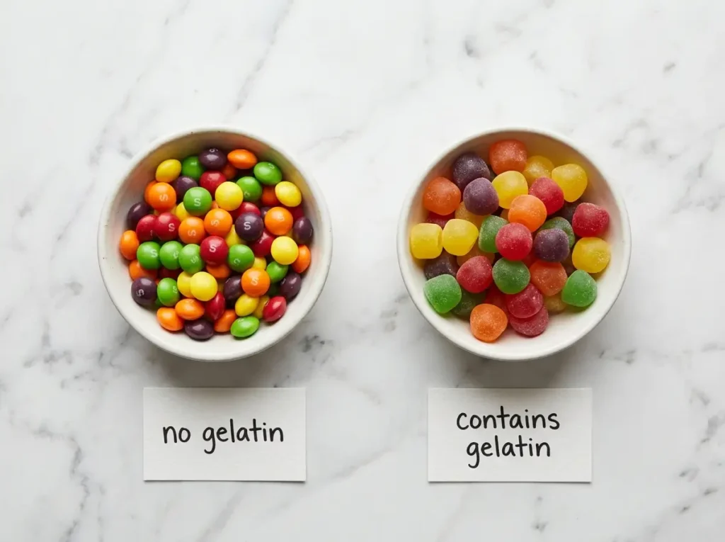 do skittles have gelatin original vs gummies comparison white marble