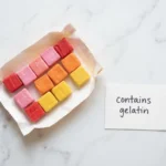 do starbursts have gelatin original chews on white marble