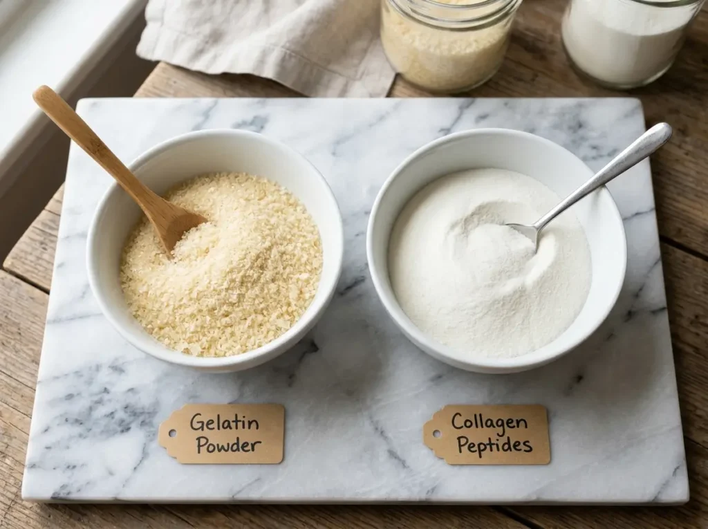 does gelatin have collagen comparison powder marble