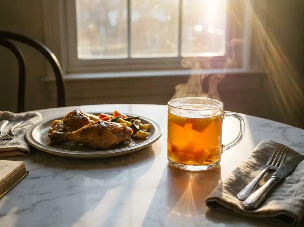 dr gupta gelatin recipe served before meal on marble table