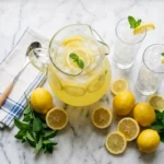 ina garten lemonade recipe variations classic strawberry watermelon on white marble