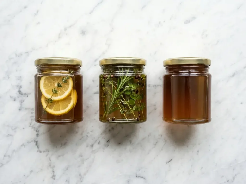 is bovine gelatin halal — three glass jars with beef gelatin on marble