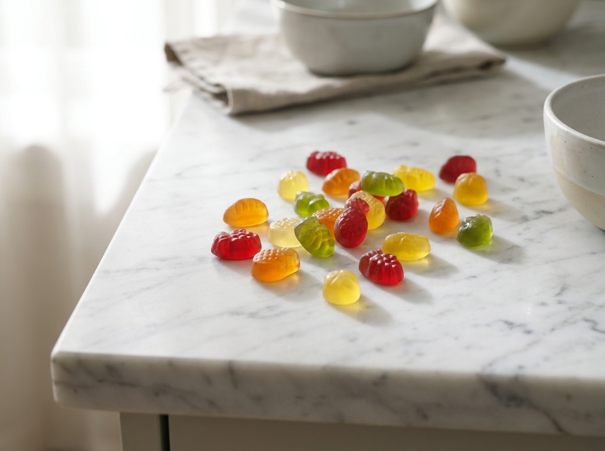 jelly lean review gummy supplements on marble