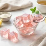 mounjaro jello recipe gelatin cubes on white marble background
