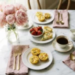 10 Mother's Day brunch eggs recipes styled on white marble