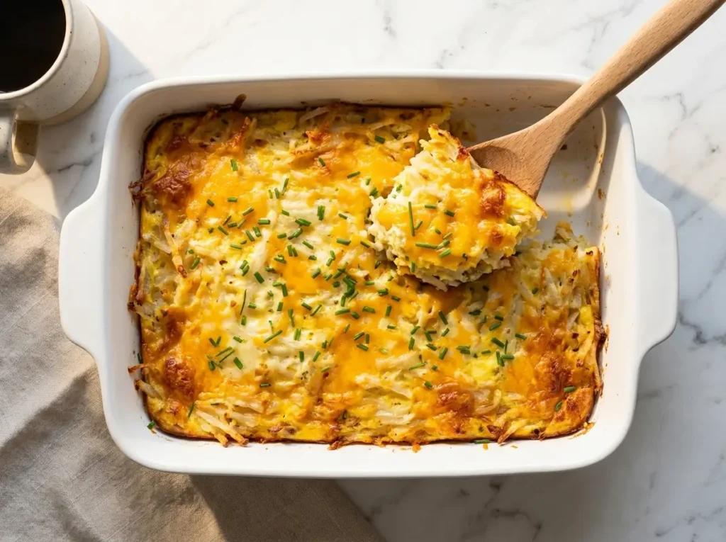 Make-ahead hash brown egg casserole for Mother's Day