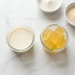 agar agar vs gelatin side by side comparison on marble